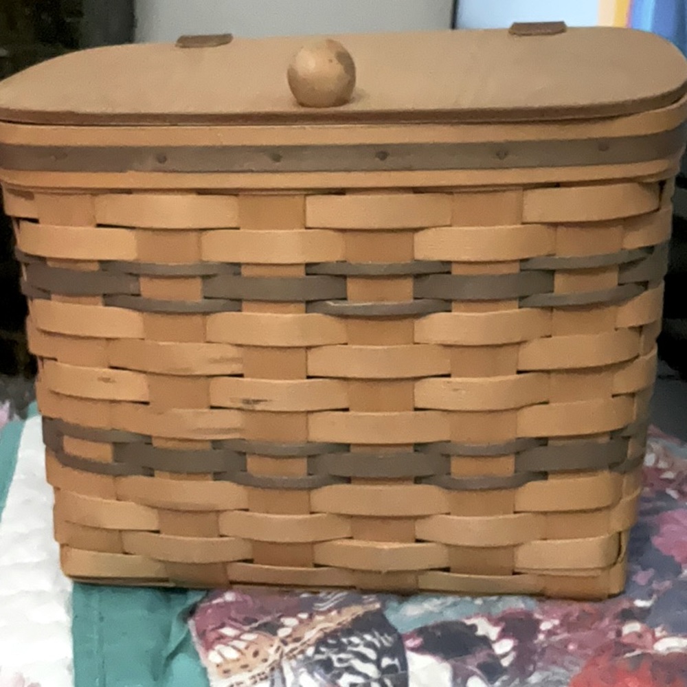 Wicker weaved basket